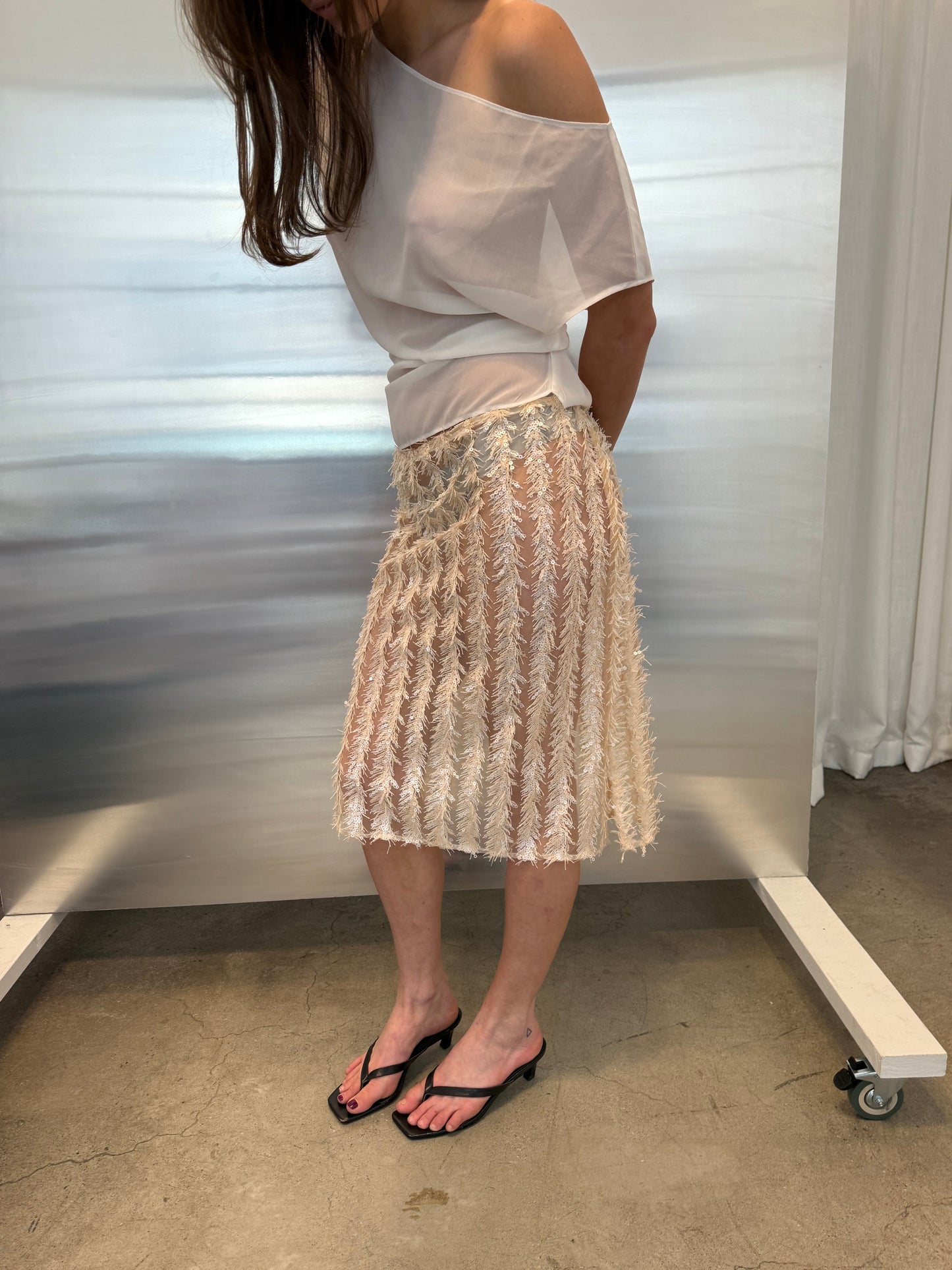 Sequin Midi Skirt