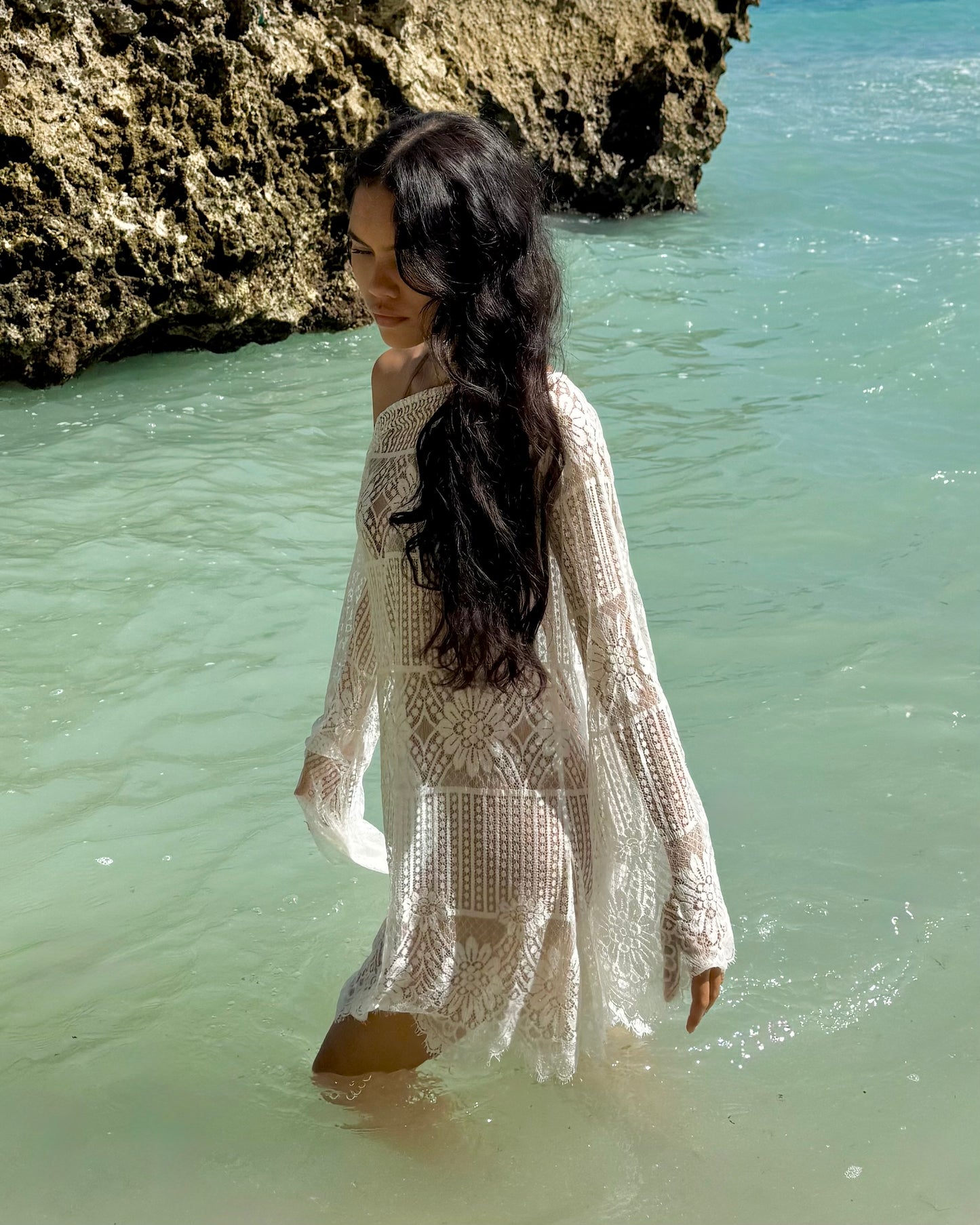 Lace Overlay Dress