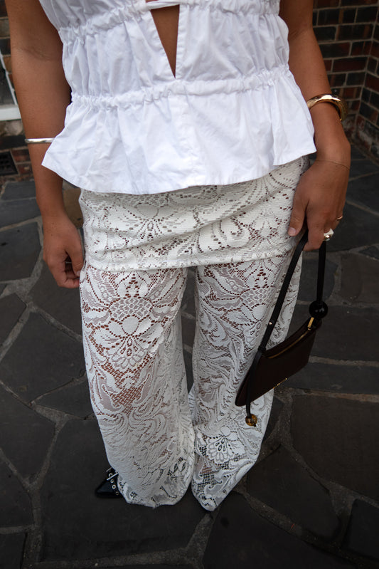 White Skirt Pants