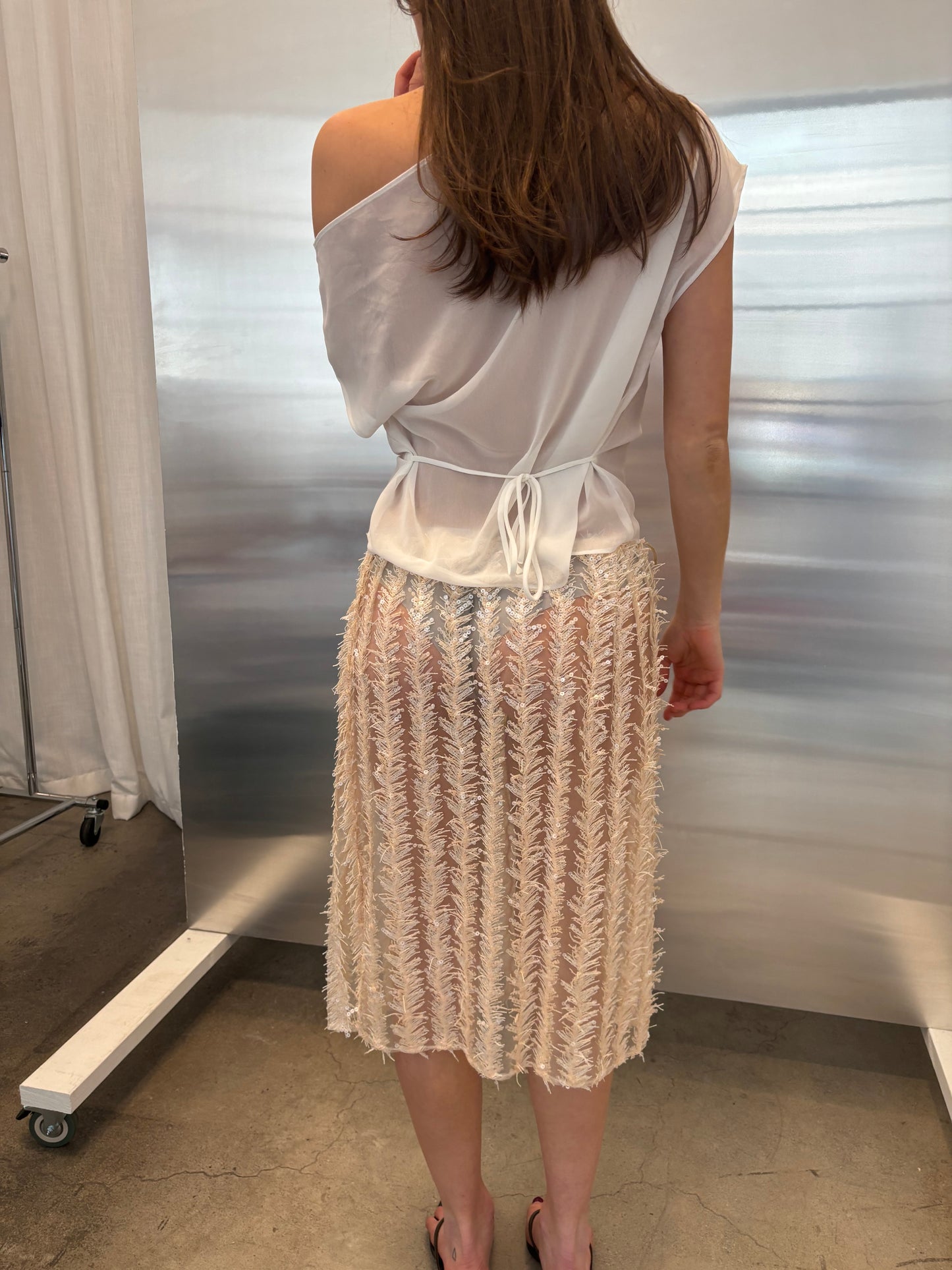 Sequin Midi Skirt